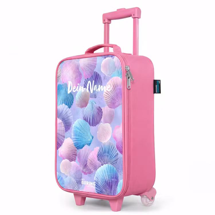 Kinderkoffer Rosa - Bunte Muscheln auf lila Hintergrund — 8