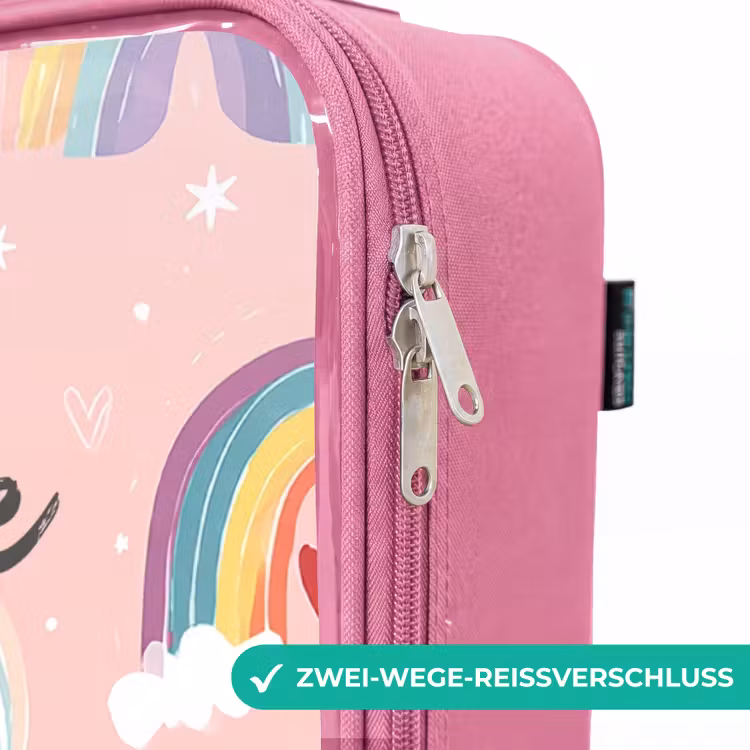 Kinderkoffer Rosa - Regenbögen auf einem rosa Hintergrund — 5