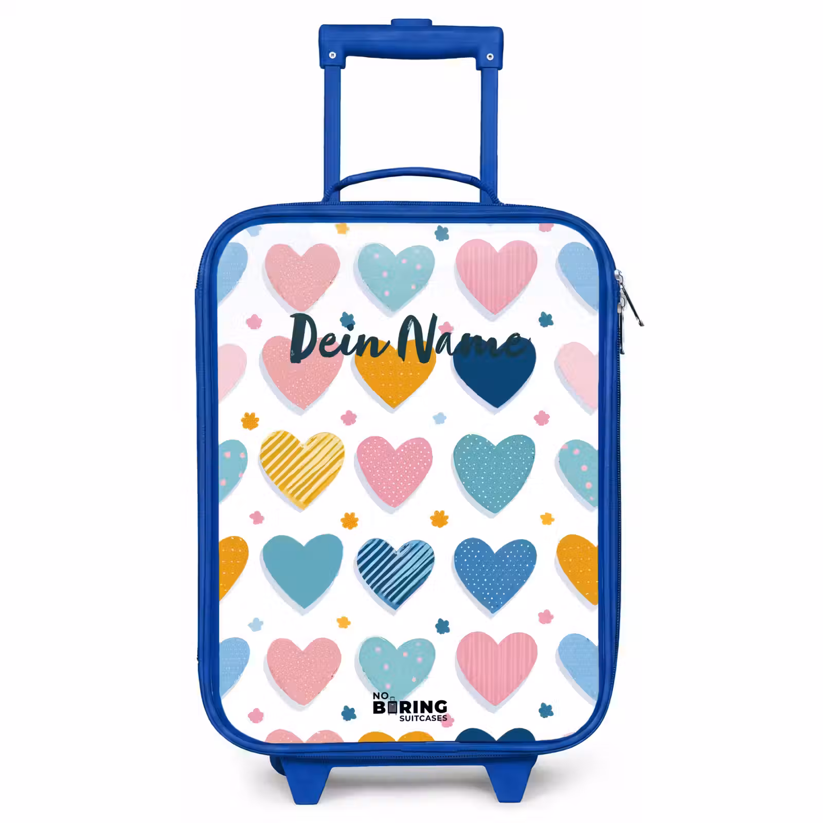 Kinderkoffer Blau - Herz-Muster — 1