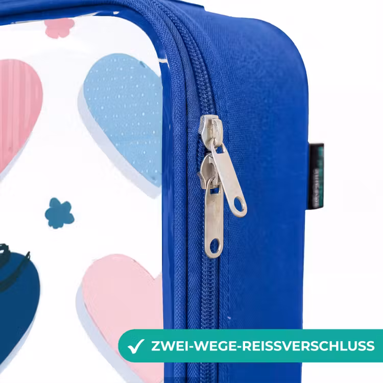 Kinderkoffer Blau - Herz-Muster — 5