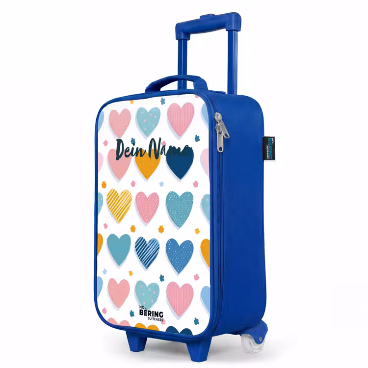 Kinderkoffer Blau - Herz-Muster — 8