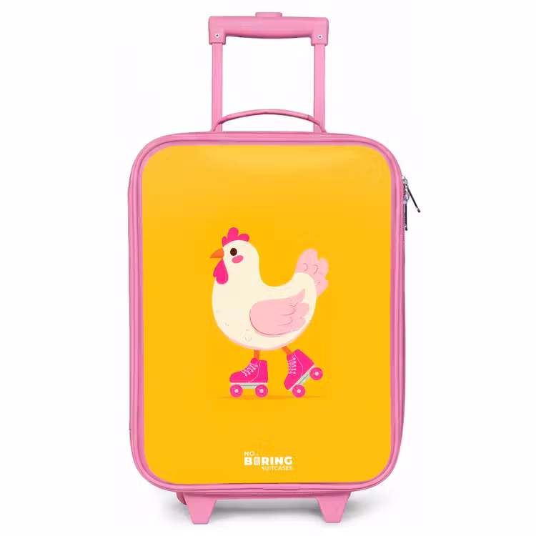 Kinderkoffer Rosa - Kip - Rollschuhe - Gelb — 1