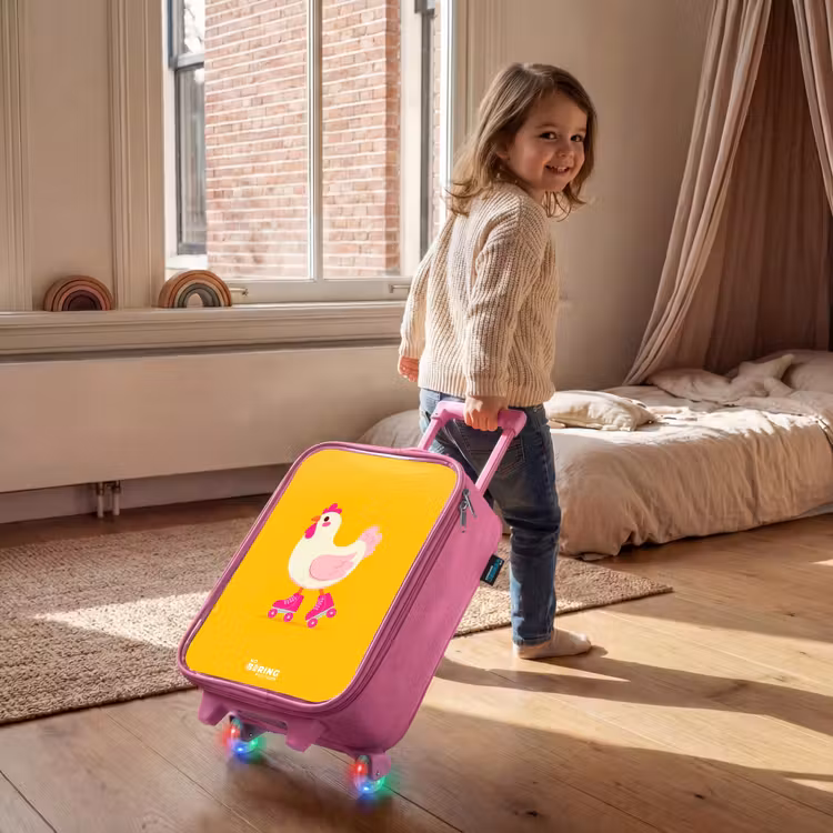 Kinderkoffer Rosa - Kip - Rollschuhe - Gelb — 2
