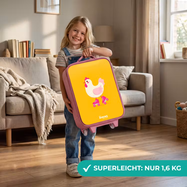 Kinderkoffer Rosa - Kip - Rollschuhe - Gelb — 3