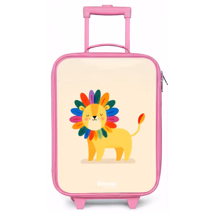 Kinderkoffer Rosa - Löwe - Mähne - Farbenfroh — 1