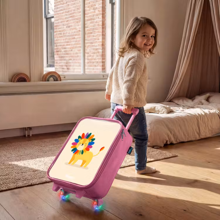 Kinderkoffer Rosa - Löwe - Mähne - Farbenfroh — 2