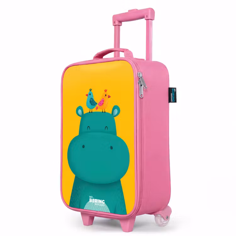 Kinderkoffer Rosa - Nilpferd - Vögel - Gelb — 8