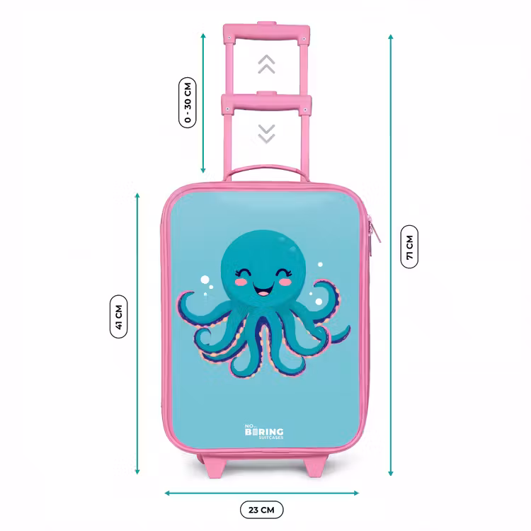 Kinderkoffer Rosa - Oktopus - Wasser - Blau — 7