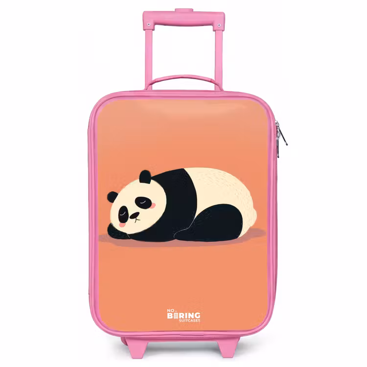 Kinderkoffer Rosa - Panda - Schlafend - Orange — 1