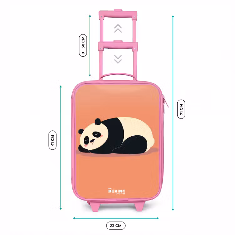 Kinderkoffer Rosa - Panda - Schlafend - Orange — 7