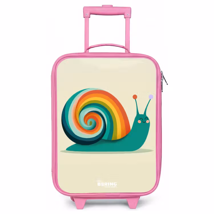 Kinderkoffer Rosa - Schnecke - Regenbogen - Farbenfroh — 1