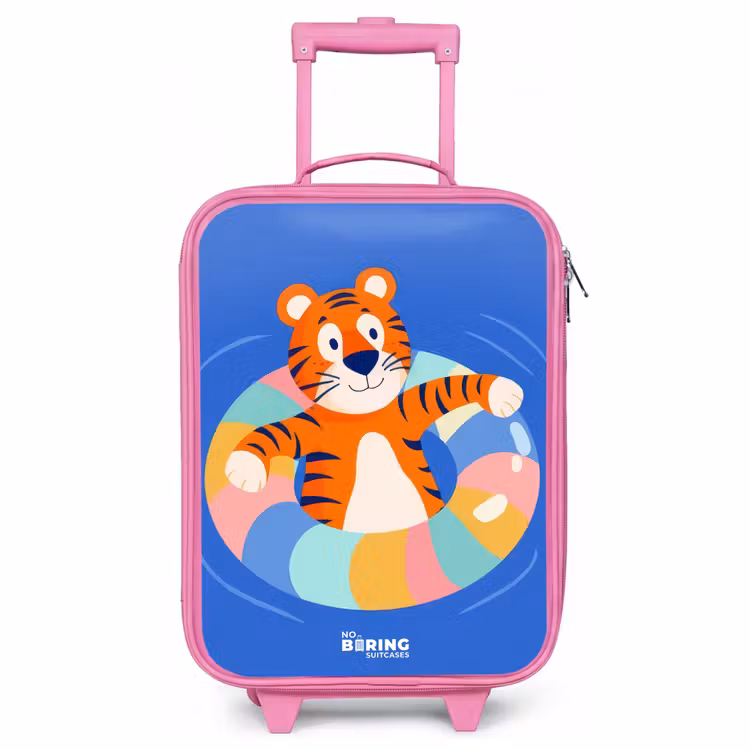 Kinderkoffer Rosa - Tiger - Schwimmband - Wasser — 1