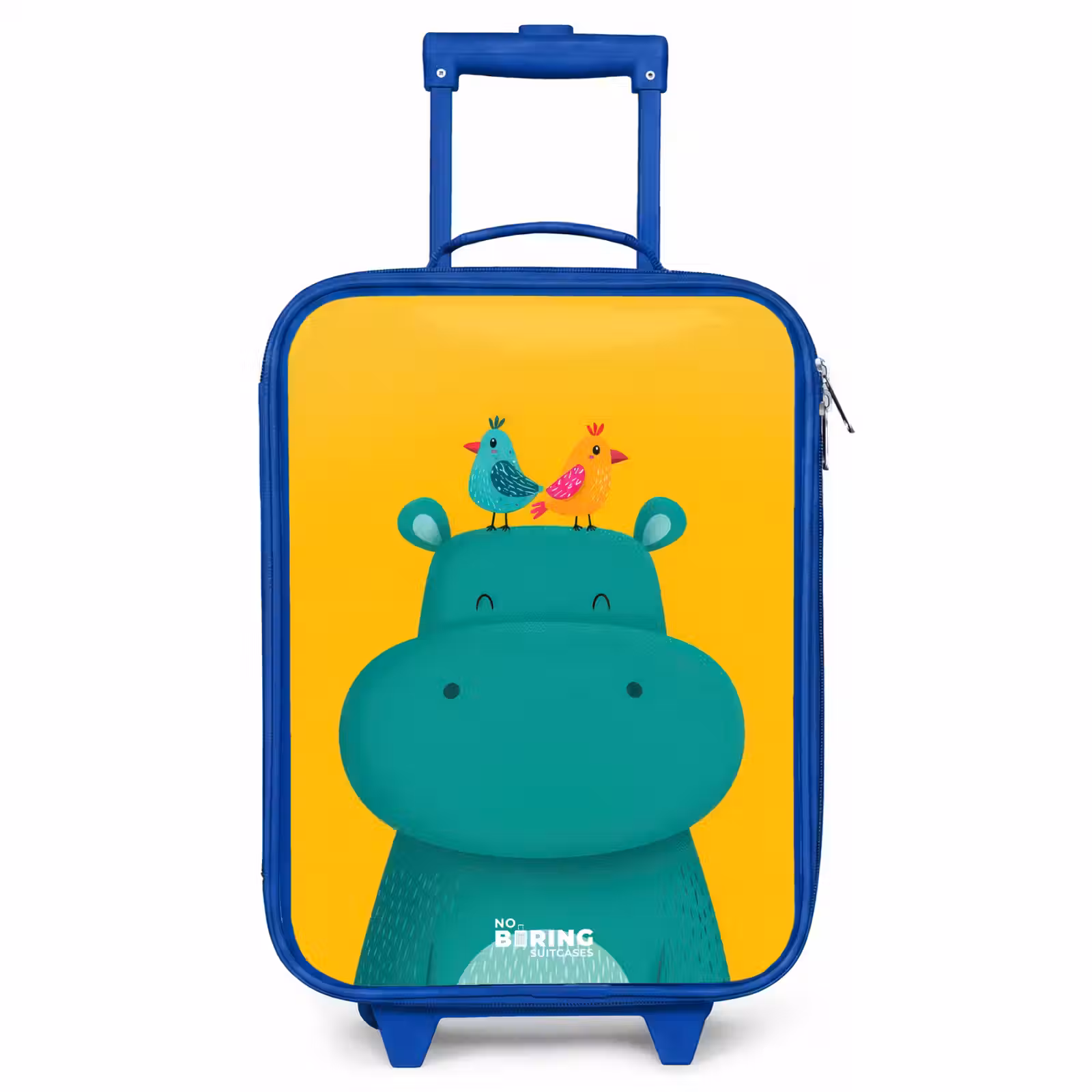 Kinderkoffer Blau - Nilpferd - Vögel - Gelb — 1