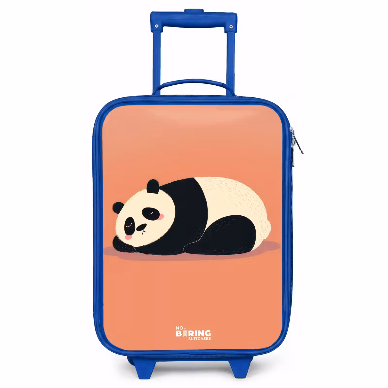 Kinderkoffer Blau - Panda - Schlafend - Orange — 1