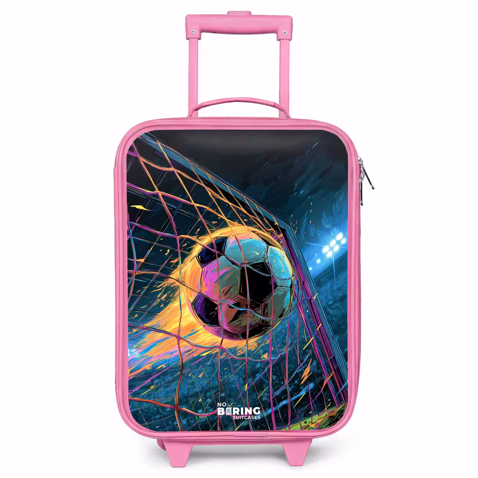 Kinderkoffer Rosa - Neon - Netz - Fußball - Farbenfroh — 1