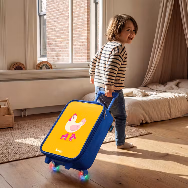 Kinderkoffer Blau - Kip - Rollschuhe - Gelb — 2