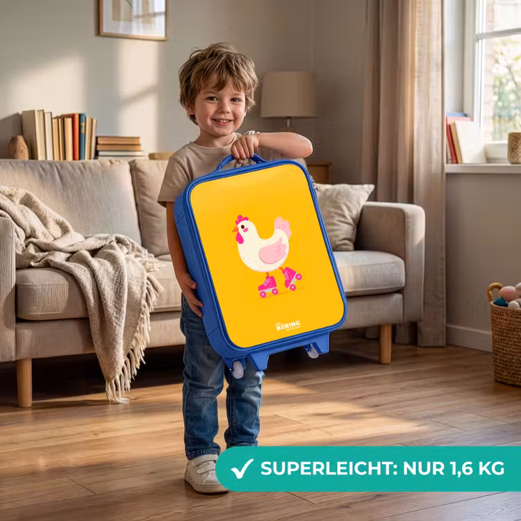 Kinderkoffer Blau - Kip - Rollschuhe - Gelb — 3