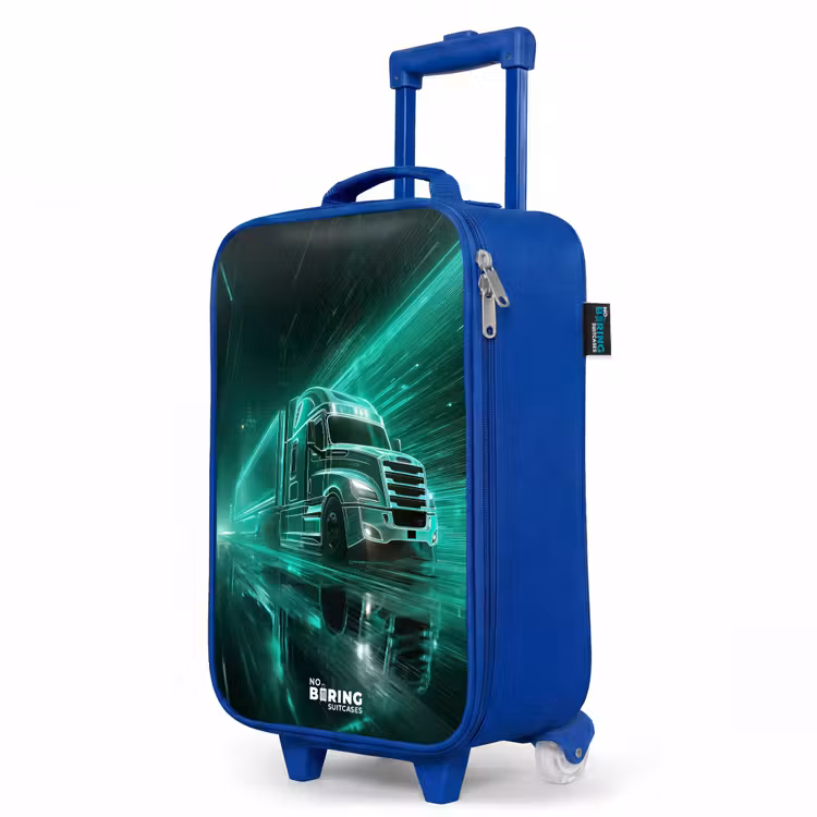 Kinderkoffer Blau - Lkw - Neon - Grün - Stadt — 8