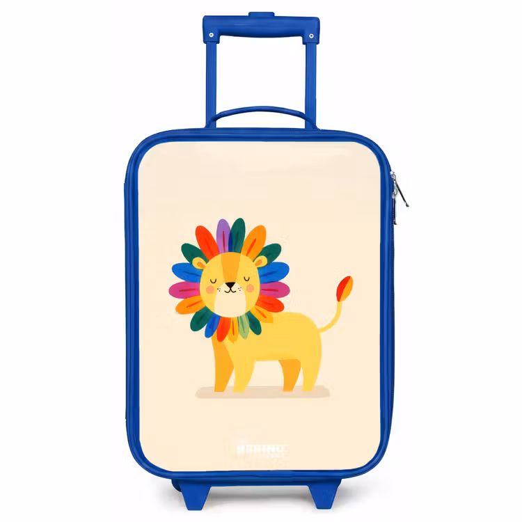 Kinderkoffer Blau - Löwe - Mähne - Farbenfroh — 1