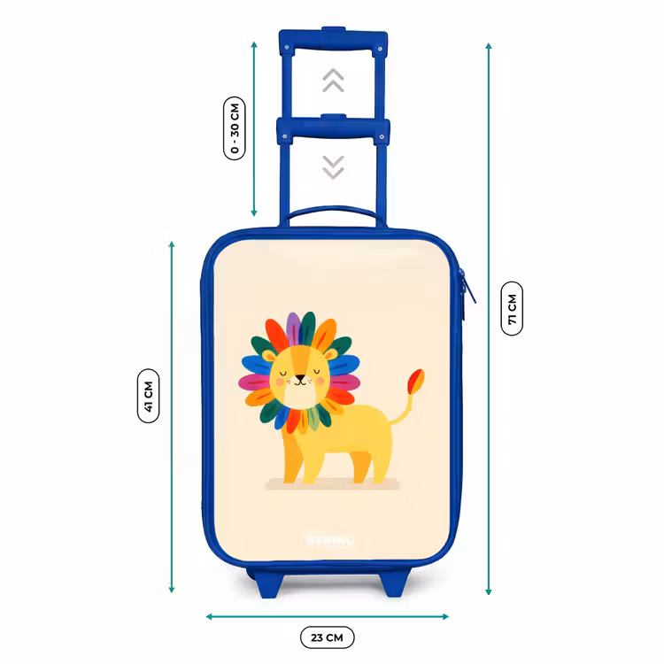 Kinderkoffer Blau - Löwe - Mähne - Farbenfroh — 7