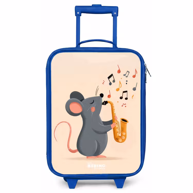 Kinderkoffer Blau - Maus - Saxophon - Musik — 1