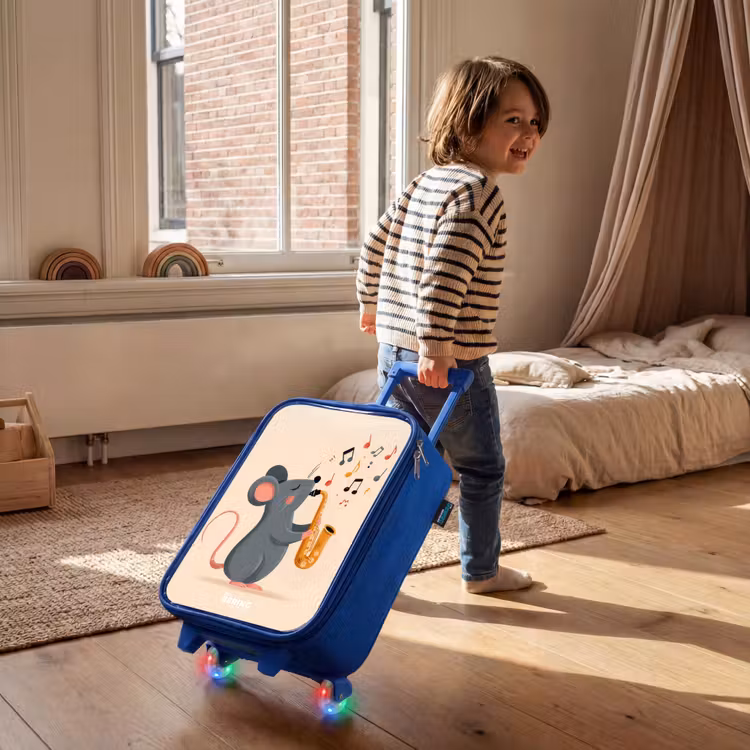 Kinderkoffer Blau - Maus - Saxophon - Musik — 2