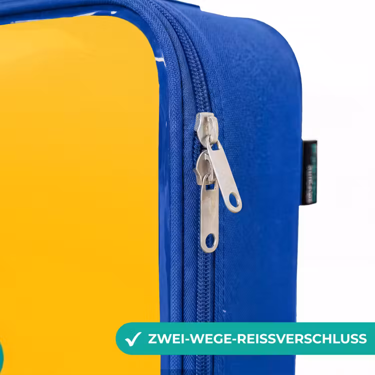 Kinderkoffer Blau - Nilpferd - Vögel - Gelb — 5