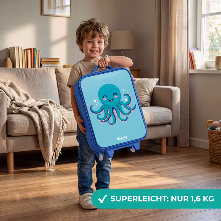 Kinderkoffer Blau - Oktopus - Wasser - Blau — 3