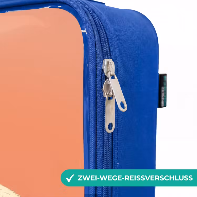 Kinderkoffer Blau - Panda - Schlafend - Orange — 5
