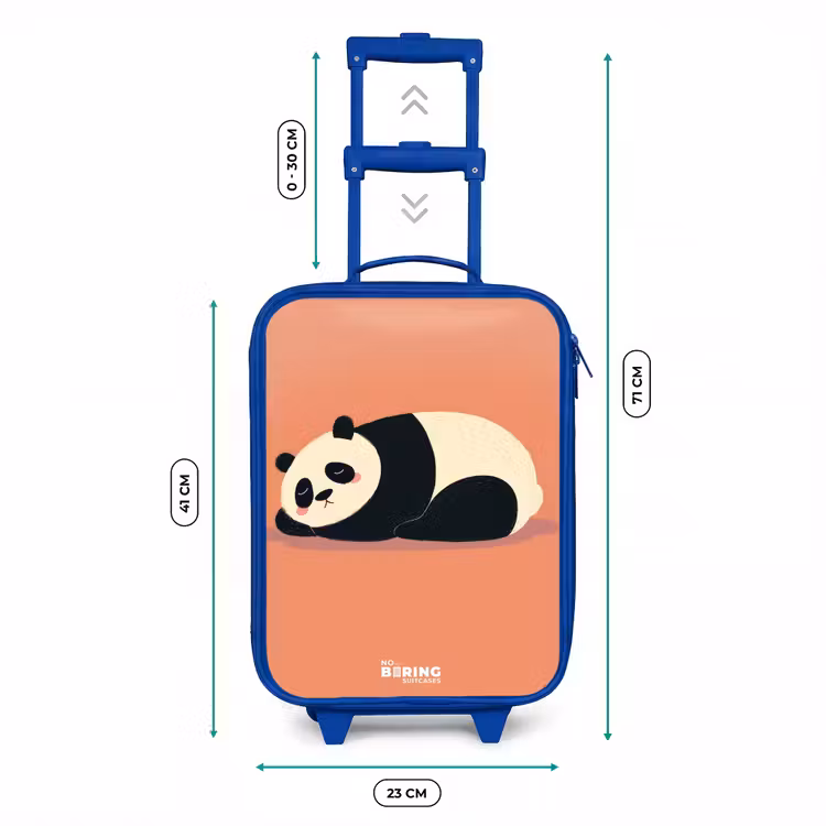 Kinderkoffer Blau - Panda - Schlafend - Orange — 7