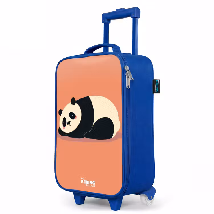Kinderkoffer Blau - Panda - Schlafend - Orange — 8