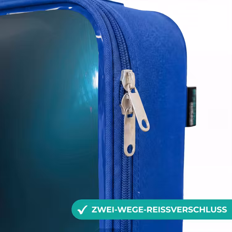 Kinderkoffer Blau - Rennwagen - Strecke - Neon - Beleuchtung — 5