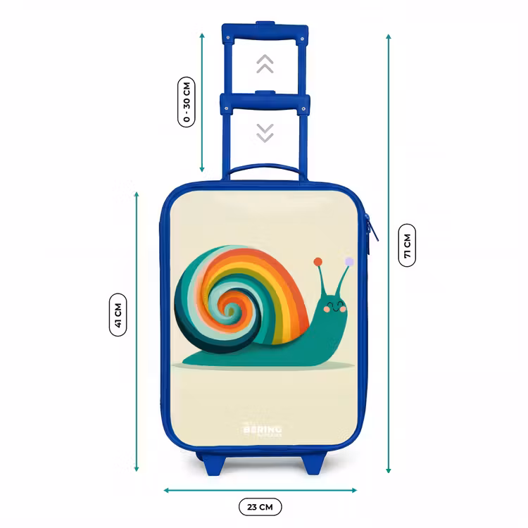 Kinderkoffer Blau - Schnecke - Regenbogen - Farbenfroh — 7