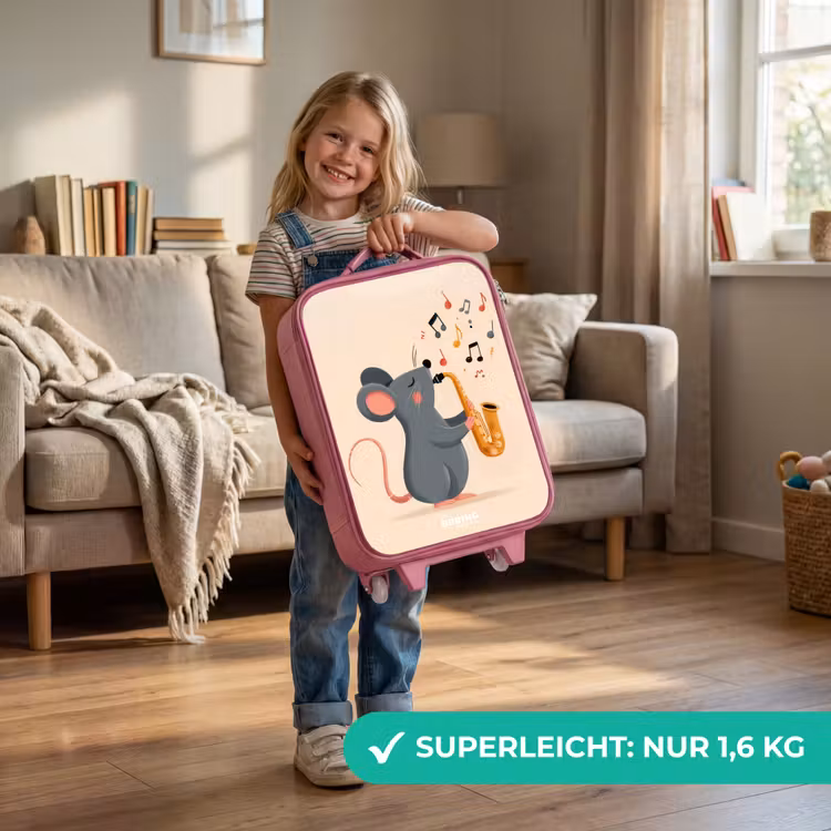 Kinderkoffer Rosa - Maus - Saxophon - Musik — 3