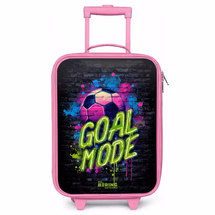 Kinderkoffer Rosa - Neon - Graffiti - Fußball - Farbenfroh — 1