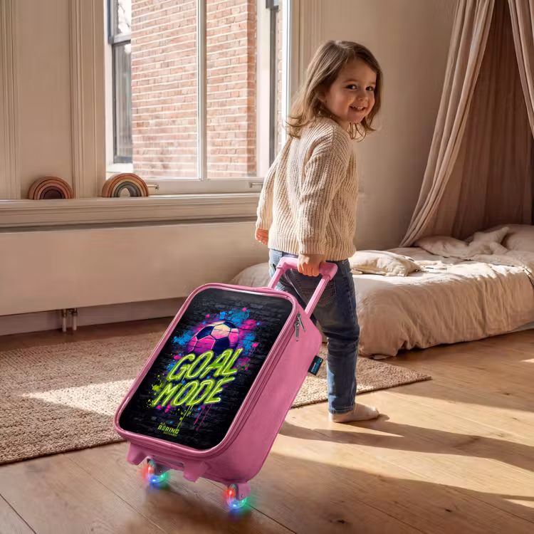 Kinderkoffer Rosa - Neon - Graffiti - Fußball - Farbenfroh — 2