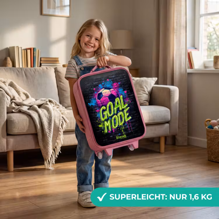 Kinderkoffer Rosa - Neon - Graffiti - Fußball - Farbenfroh — 3