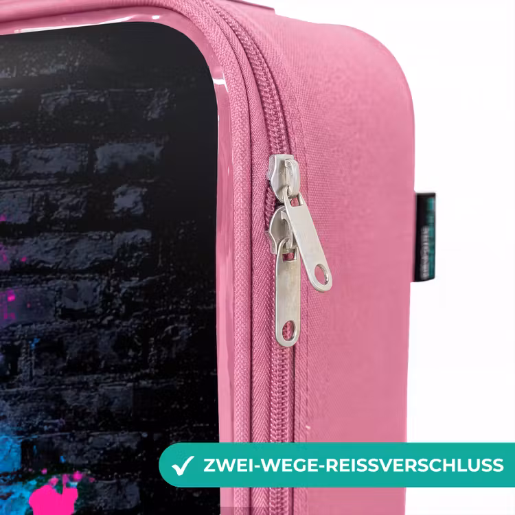Kinderkoffer Rosa - Neon - Graffiti - Fußball - Farbenfroh — 5