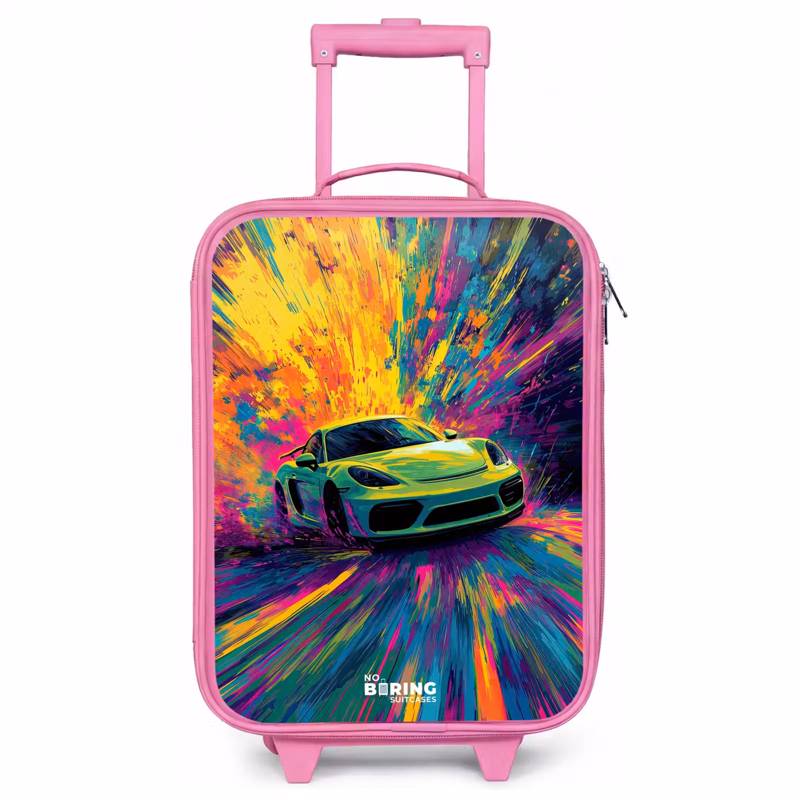 Kinderkoffer Rosa - Sportwagen - Explosion - Farbenfroh - Lackstreifen — 1