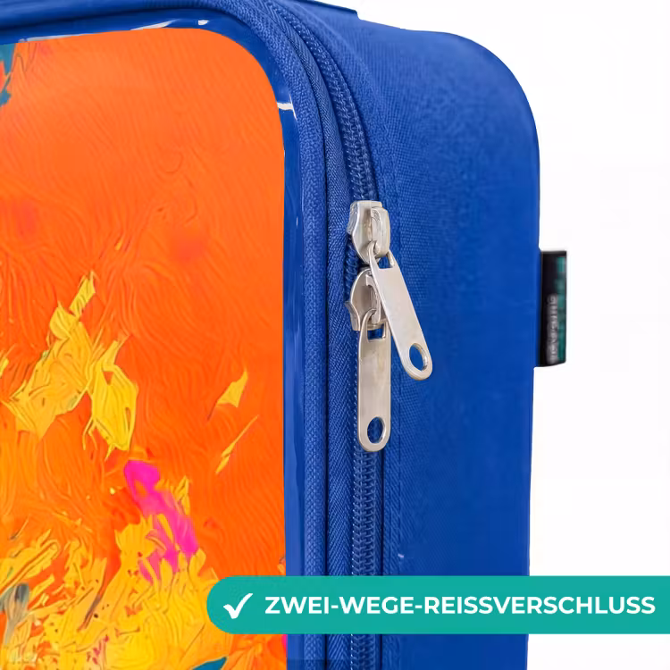 Kinderkoffer Blau - Monstertruck - Farbspritzer - Bunt - Explosion — 5