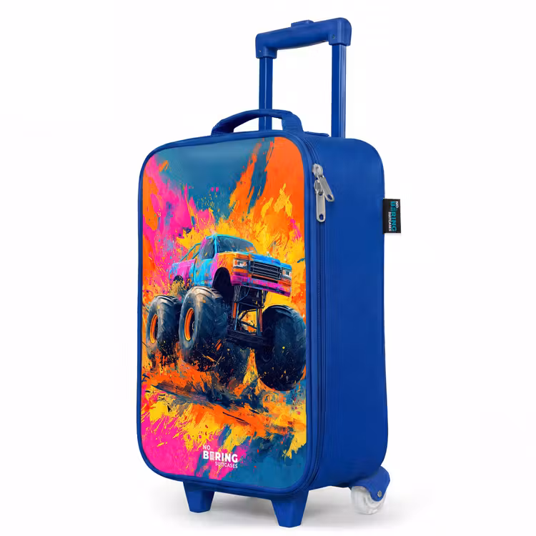 Kinderkoffer Blau - Monstertruck - Farbspritzer - Bunt - Explosion — 8