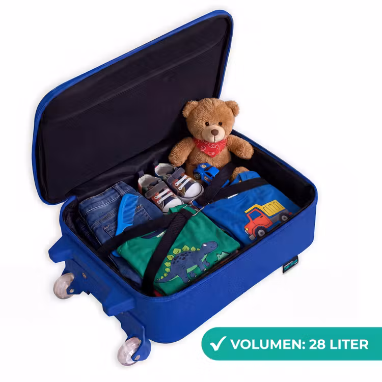 Kinderkoffer Blau - Rennwagen - Explosion - Bunt - Abstrakt — 6
