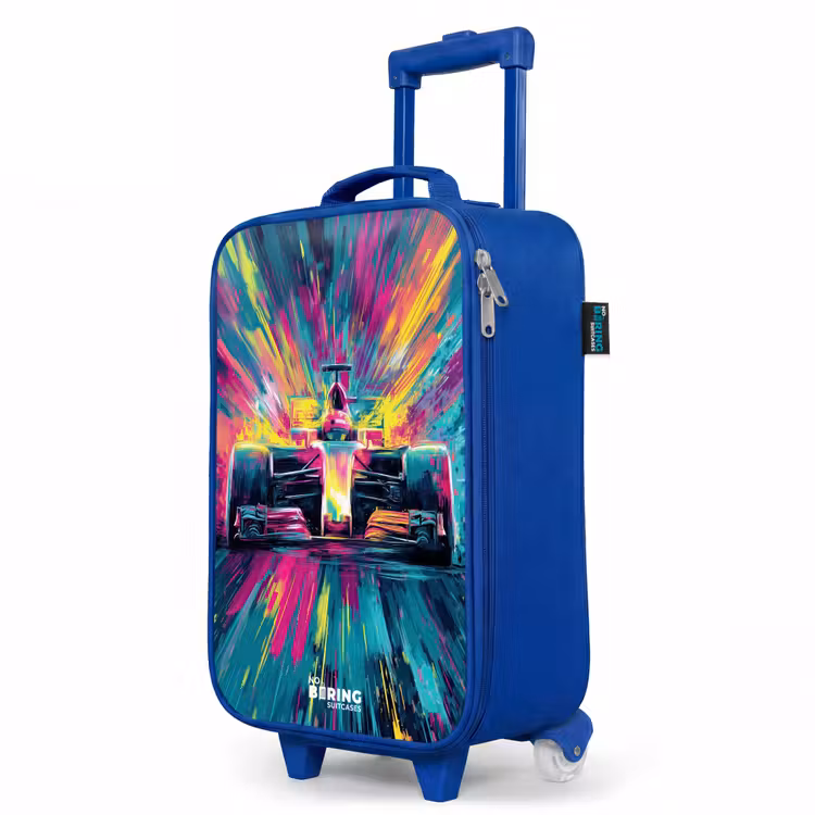 Kinderkoffer Blau - Rennwagen - Explosion - Bunt - Abstrakt — 8