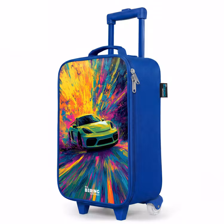 Kinderkoffer Blau - Sportwagen - Explosion - Farbenfroh - Lackstreifen — 8