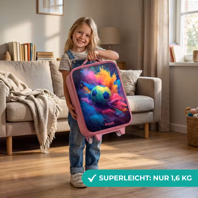 Kinderkoffer Rosa - Neon - Kugel - Farbenfroh — 3