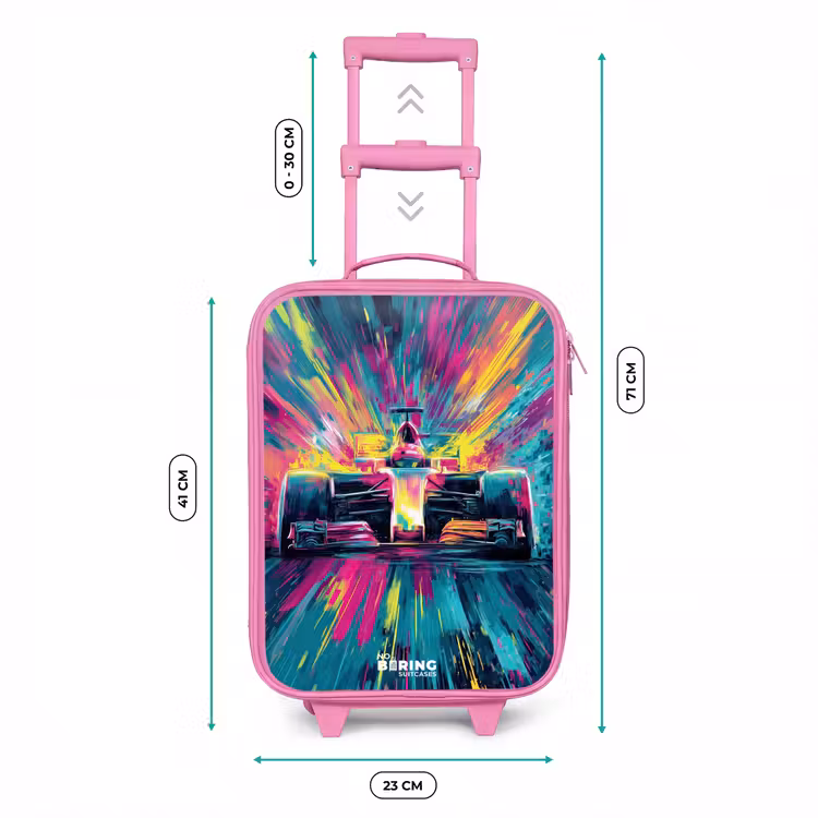 Kinderkoffer Rosa - Rennwagen - Explosion - Bunt - Abstrakt — 7