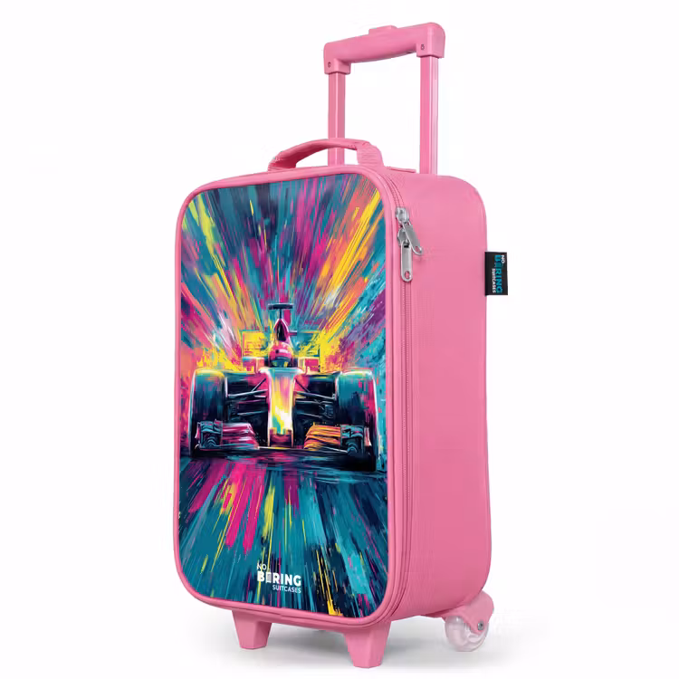 Kinderkoffer Rosa - Rennwagen - Explosion - Bunt - Abstrakt — 8