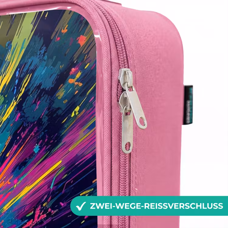 Kinderkoffer Rosa - Sportwagen - Explosion - Farbenfroh - Lackstreifen — 5