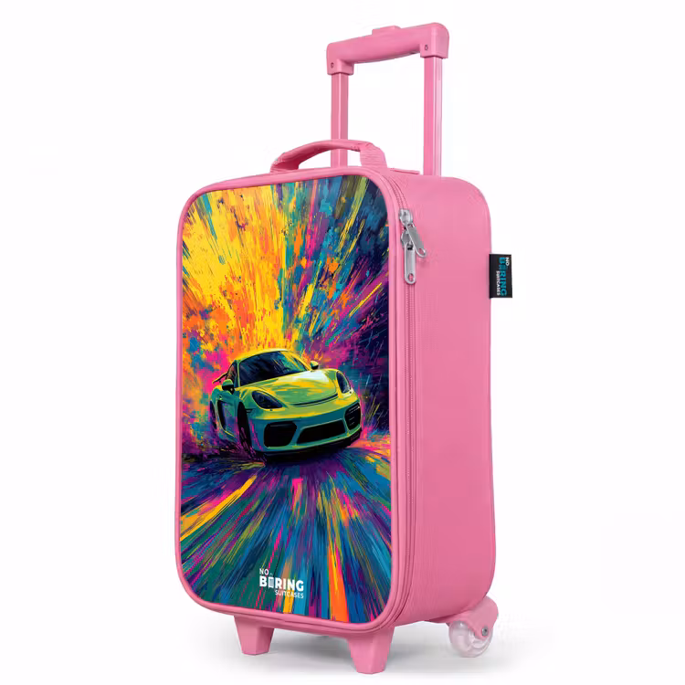 Kinderkoffer Rosa - Sportwagen - Explosion - Farbenfroh - Lackstreifen — 8