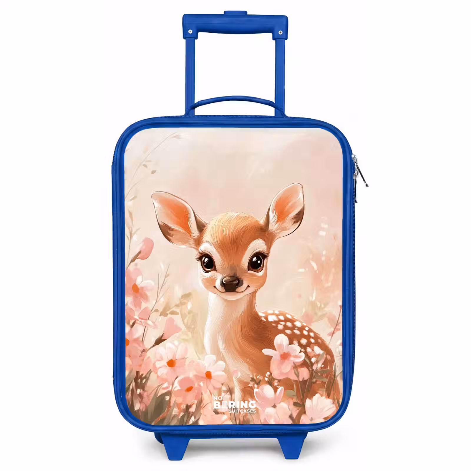 Kinderkoffer Blau - Hirsche - Augen - Punkte - Blumen — 1